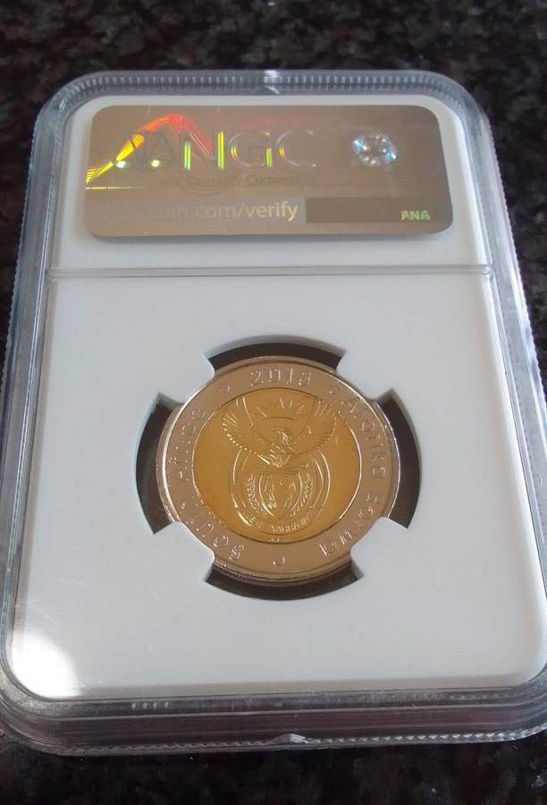 2018 South Africa Mandela Centenary R5 Coin - Graded MS67