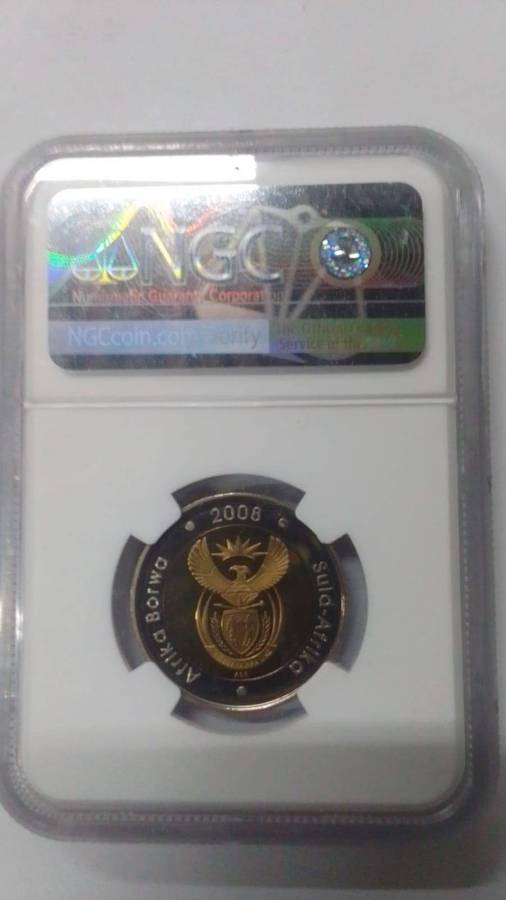 2008 Mandela 90th Birthday Frosted R5 - GRADED PF67