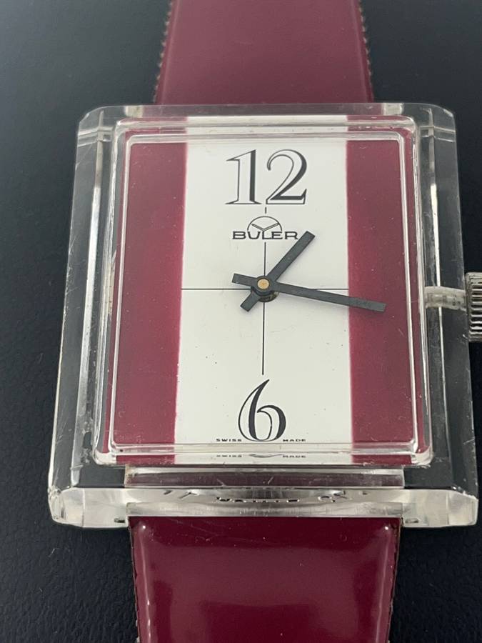 Rare Vintage Buler Acrylic cased watch