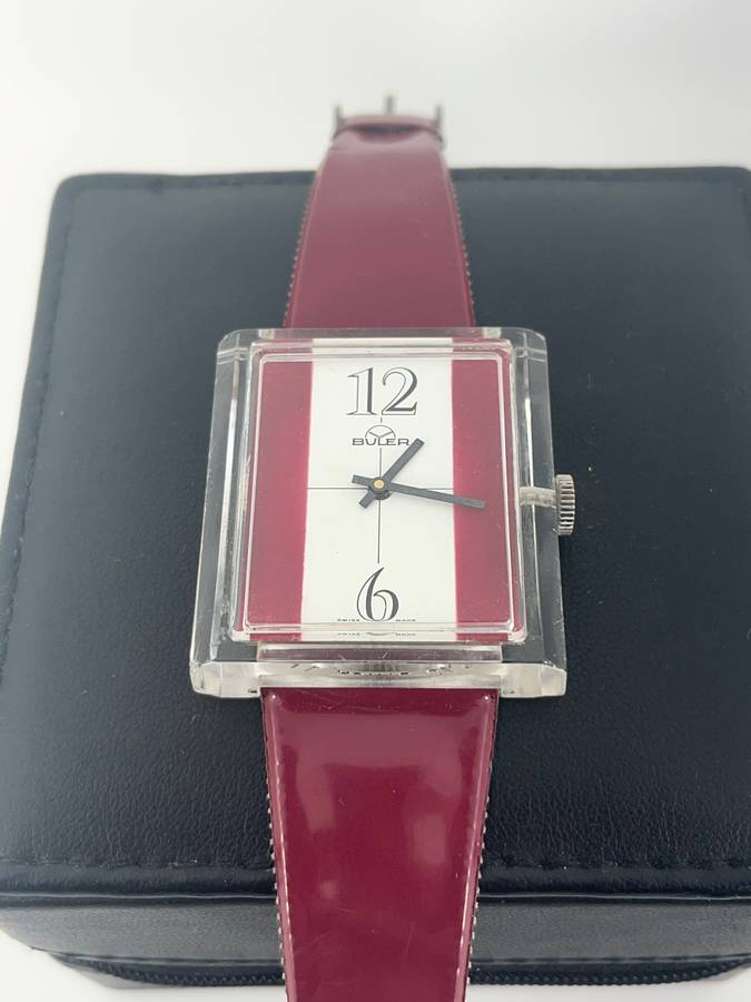 Rare Vintage Buler Acrylic cased watch