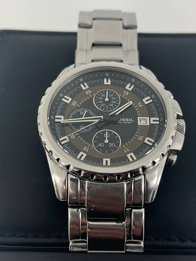 Fossil Chronograph Gents watch- Black on Stainless