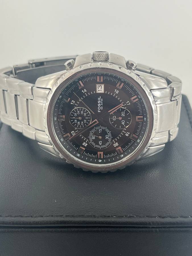Fossil Chronograph Gents watch- Black on Stainless