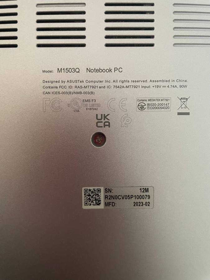 Asus Vivobook 15 Ryzen 7 OLED Notebook + Asus Zenscreen 15" Portable Monitor