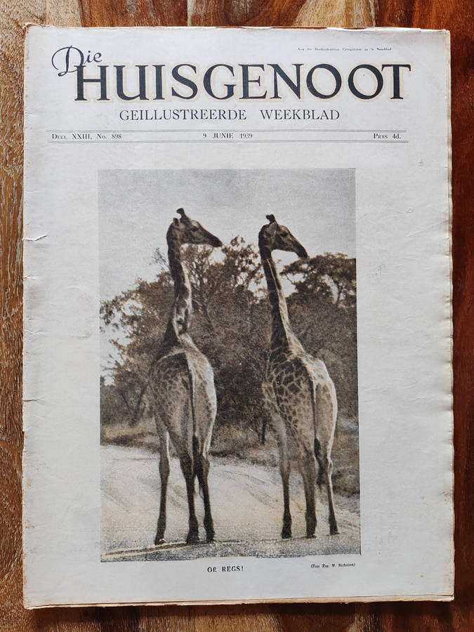 Huisgenoot  9 June 1939  Vintage South African Magazine