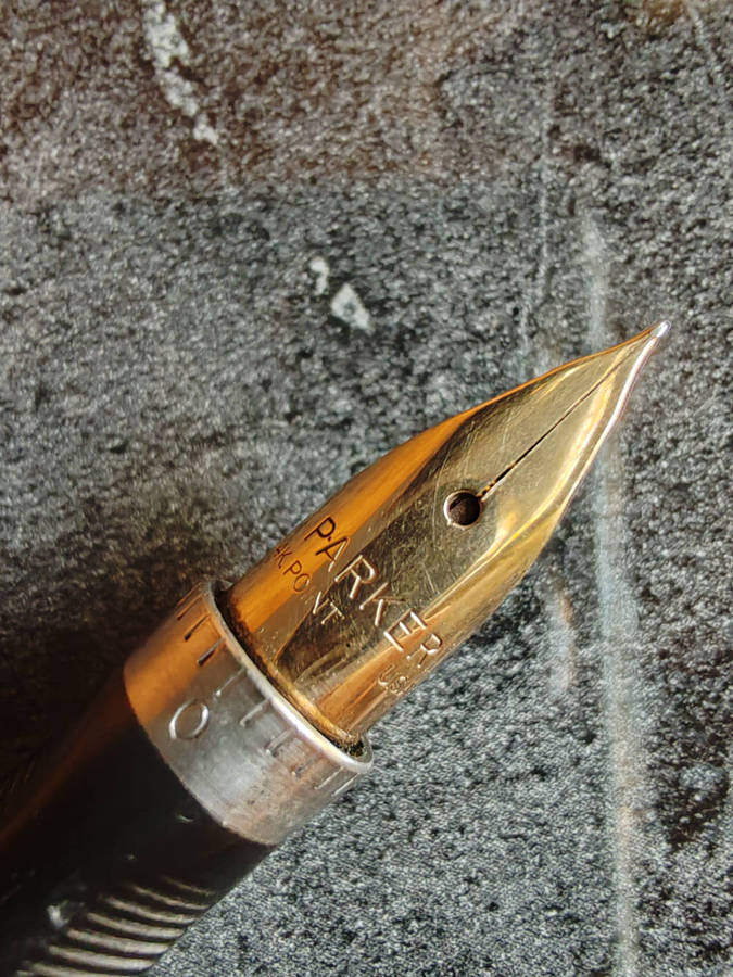Parker 75 Sterling Silver Fountain Pen  Made in USA (Gold Nib)