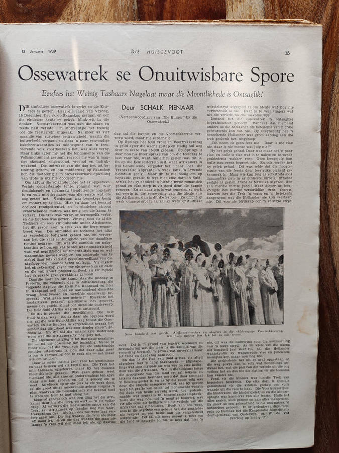 Huisgenoot  13 January 1939  Vintage South African Magazine