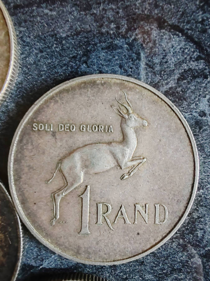 6 x South African 1 Rand Silver Coins (1960s)  80% Silver- LOT 11