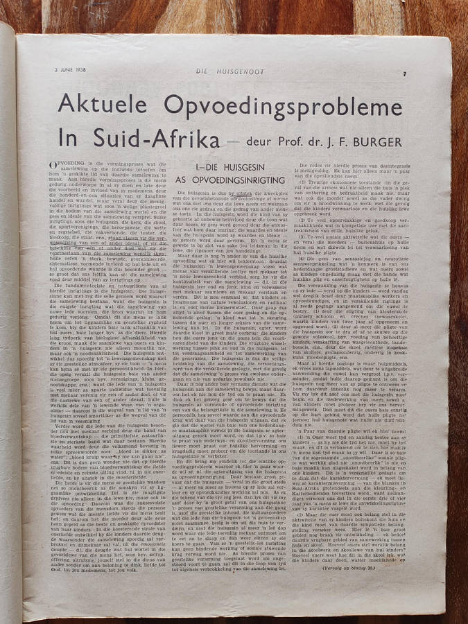 Huisgenoot  3 June 1938  Vintage South African Magazine