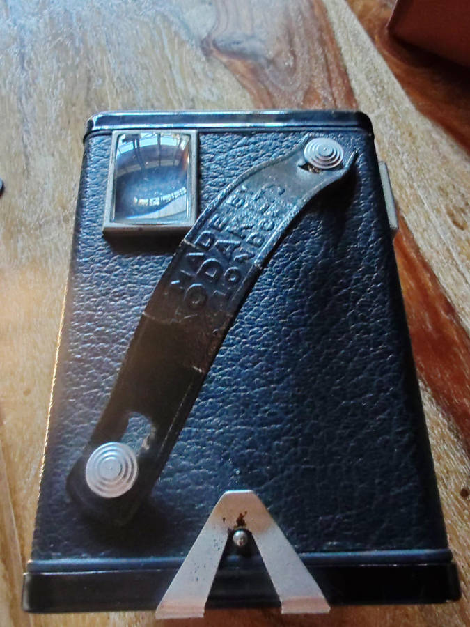 Vintage Kodak Brownie Model 1 Camera with Cloth Bag  Untested