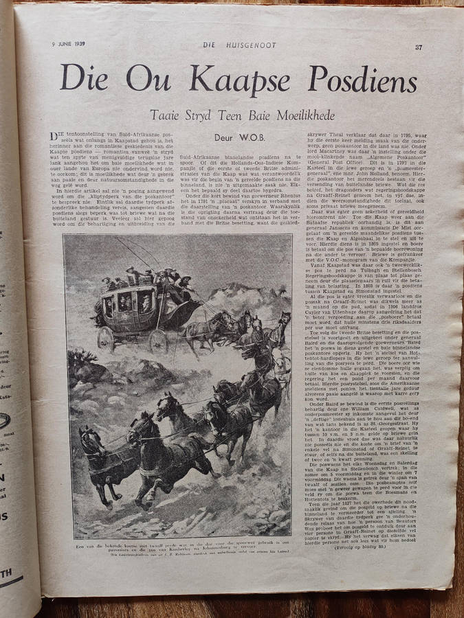 Huisgenoot  9 June 1939  Vintage South African Magazine