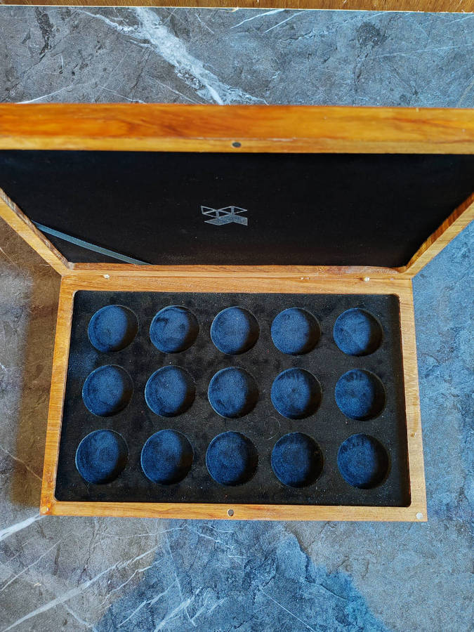 South Africa 5 Shillings  Wooden Display Case (Holds 15 Coins)