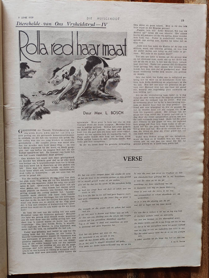 Huisgenoot  9 June 1939  Vintage South African Magazine