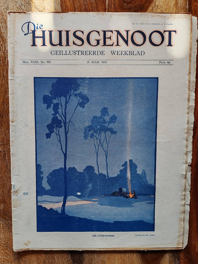 Huisgenoot  31 July 1939 (Pre-WWII South African Magazine  Fair Condition)
