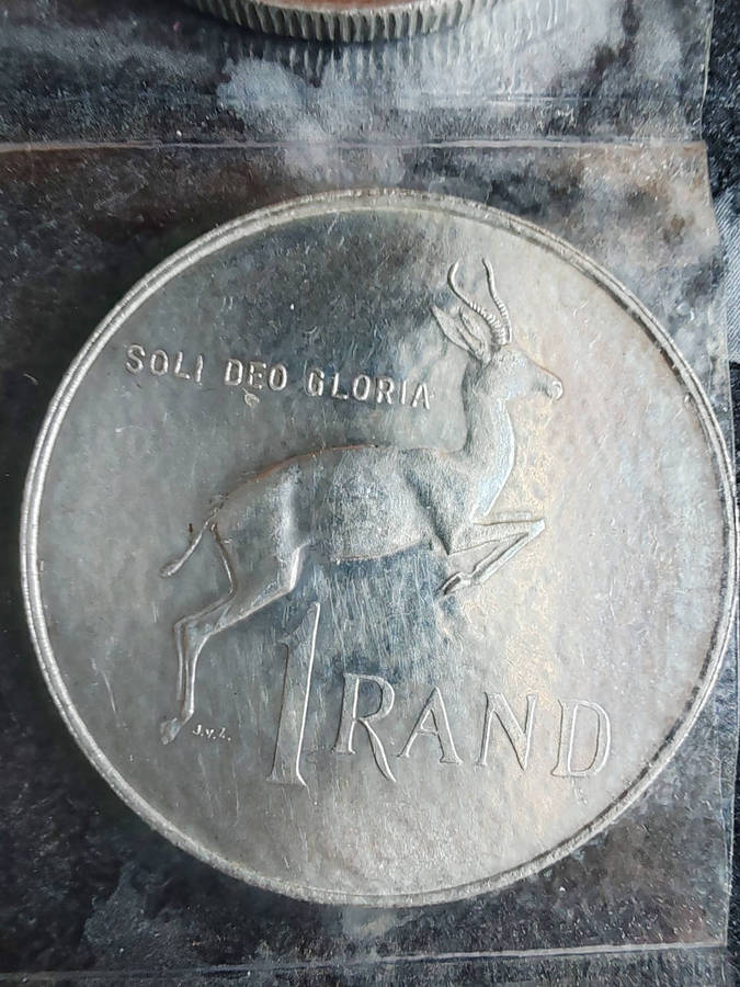 10 x South African 1 Rand Silver Coins (1960s)  80% Silver - LOT 1