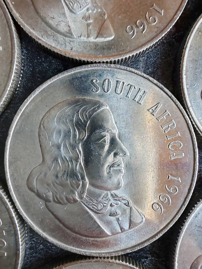 10 x South African 1 Rand Silver Coins (1960s)  80% Silver - LOT 3