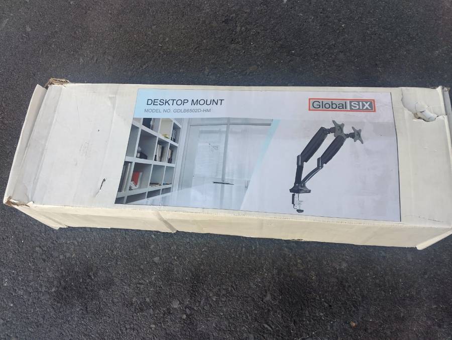 13"-27" Dual Monitor Desk Mount Bracket (Model: GDLB6502D-HM)