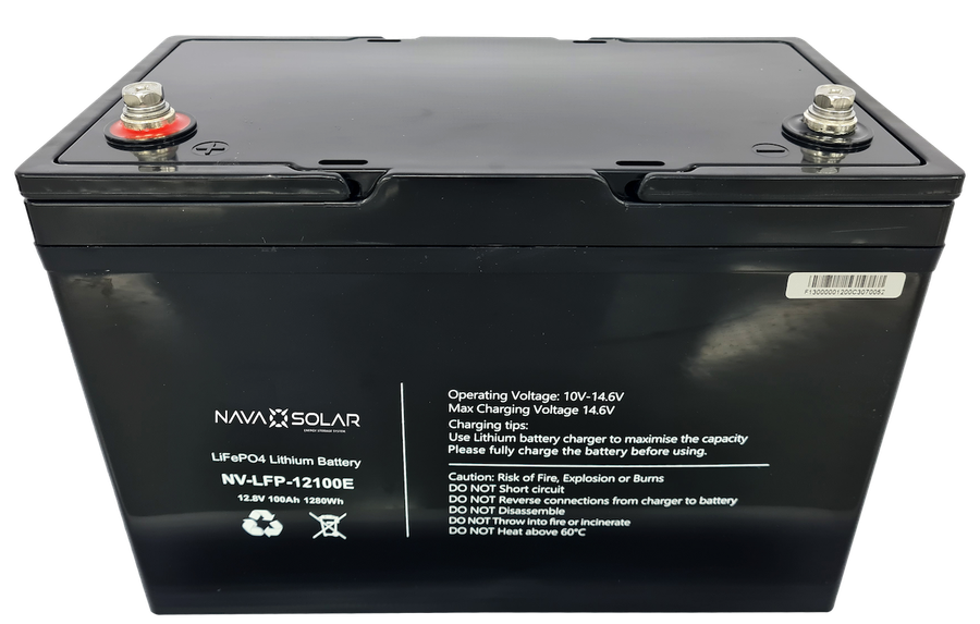 NAVASOLAR 12.8V 100AH LIFEPO4 IP65 BATTERY PACK 1,28KWH