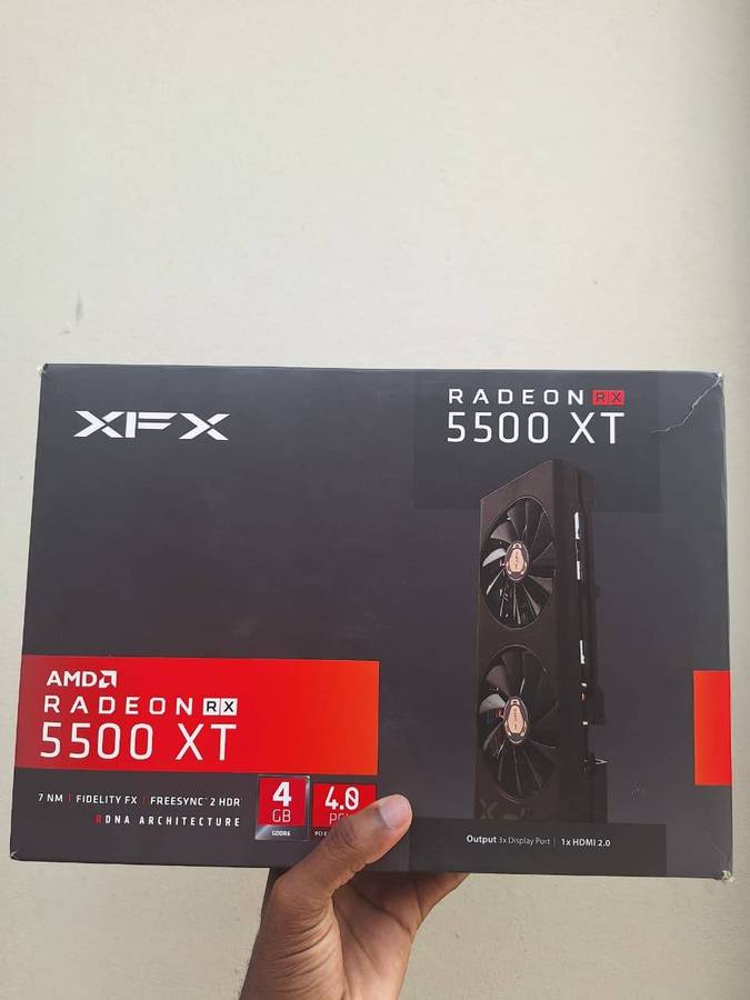 XFX AMD Radeon RX 5500 XT THICC II Pro 4GB GDDR6 Graphics Card