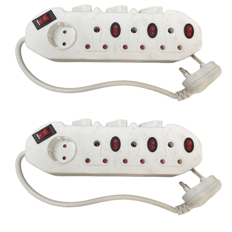 7Ways Multiple Socket-Outlets 16A/205V~ Max 3500W Pack of 2