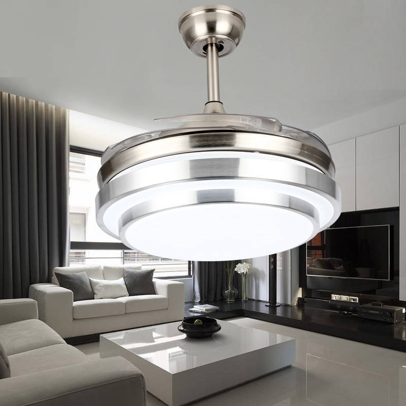 Fashion 4 Blade Ceiling Fan With Extendable Blades and Light with Remote