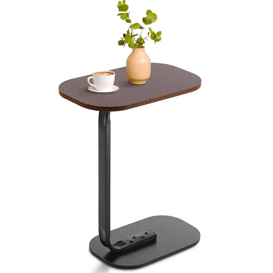 Side Table End Table Snack Couch Table Nightstand for Small Space - Brown