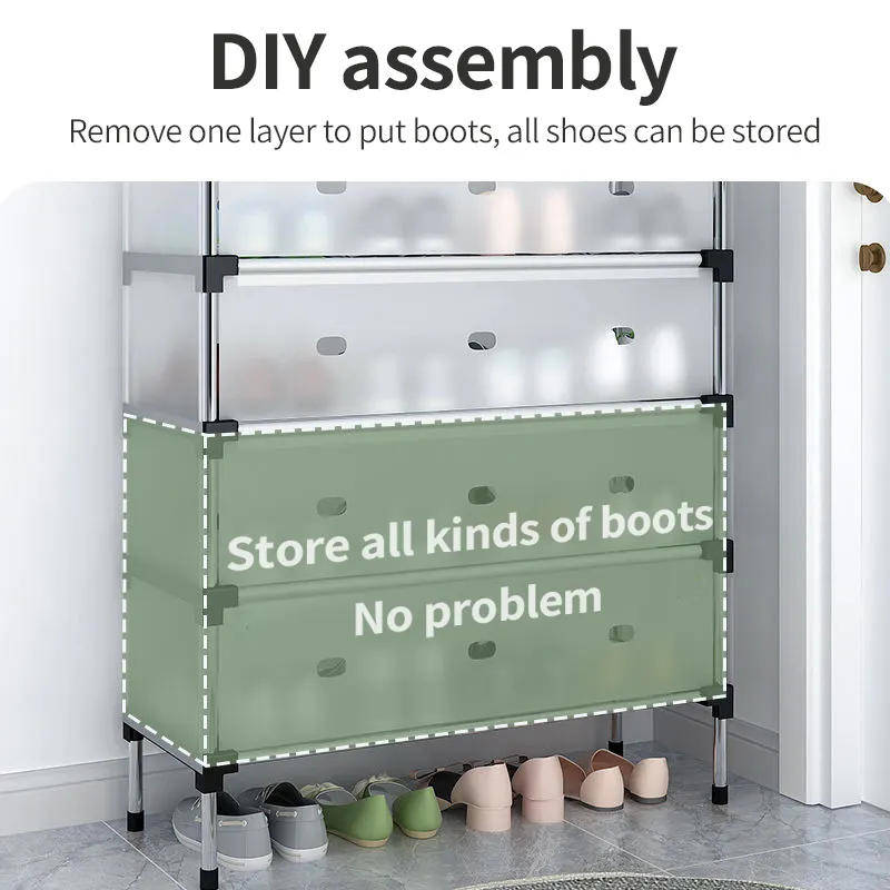 High-quality dust-proof shoe rack with 3 layers and large capacity