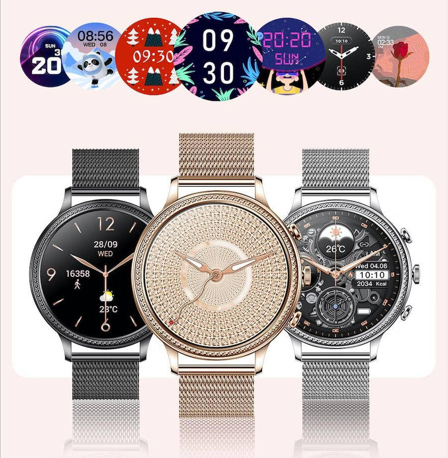 Watch Smart For Women - Silver Silicon Band