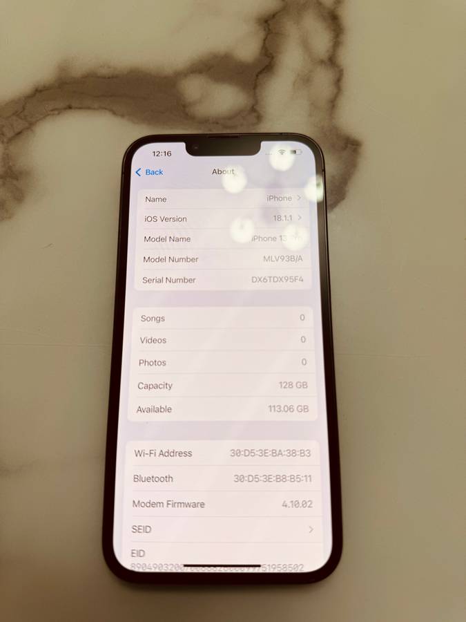 iPhone 13 Pro Graphite 128Gb Original - Excellent Condition