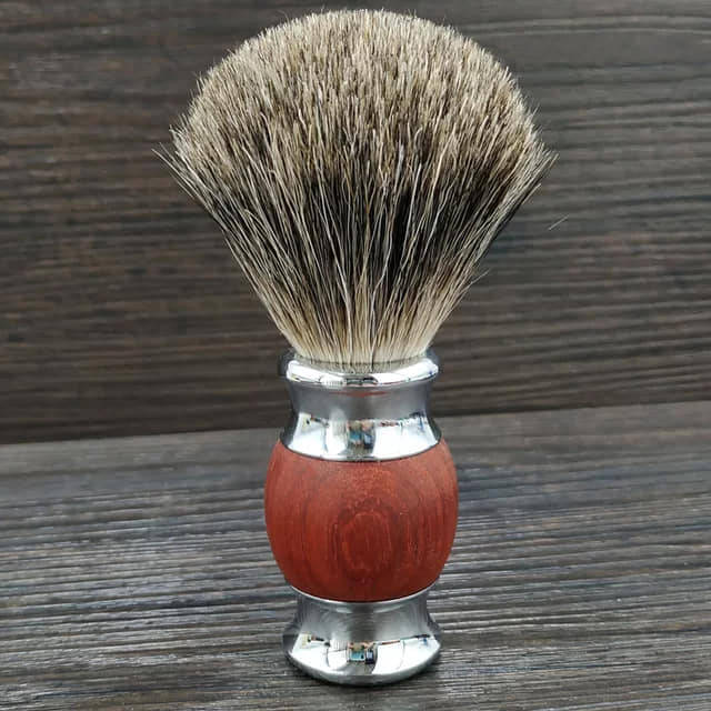 Shower Clay Shaving Brush Redwood (Pure Badger)