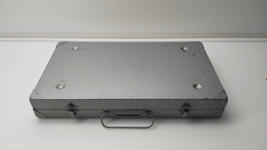 Vintage Photo Slide Storage Box. Metal.  Holds 216 Slides