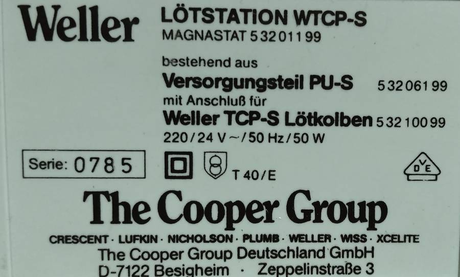 Weller WTCP-S Soldering Station
