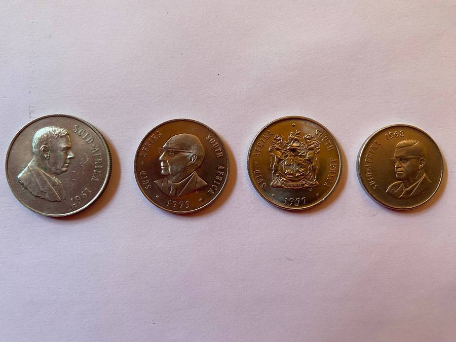 3 x R1 Coins, 1 x 50c South African Coins, Rare Coins Auction, Lot 2 Of 7