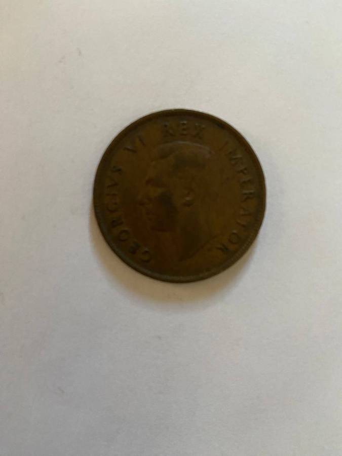 1946 South Africa One Penny Coin, Rare Coins And Notes Auction, Lot 4 Of 20