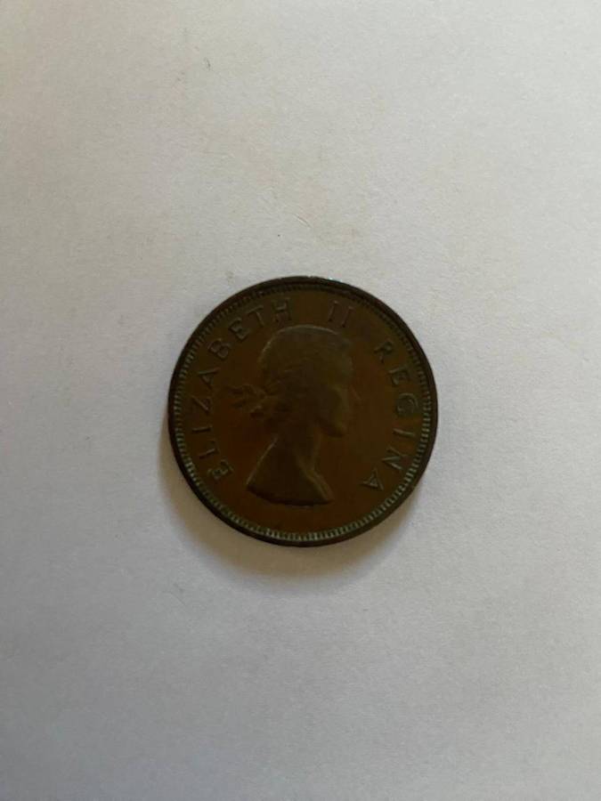 1954 South Africa One Penny Coin, Rare Coins And Notes Auction, Lot 5 Of 20