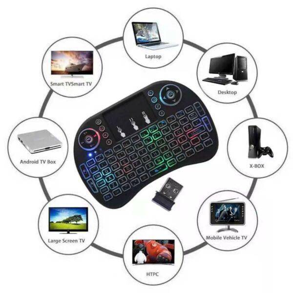 RGB Rechargeable Wireless 2.4ghz Mini LED Backlit Keyboard, Lot 4 Of 11