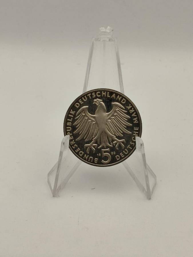 1983 West Germany 5 Deutsche Mark Martin Luther Silver Coin  Proof-Like | 11.58g | 62.5% Silver