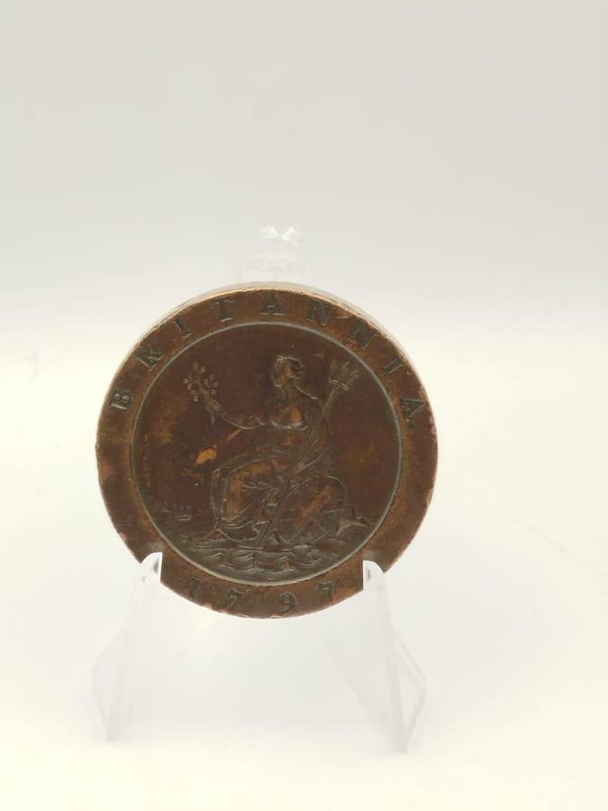 1797 George III "Cartwheel" Penny | Authentic 55.5g Copper Giant | Rare British Historical Coin