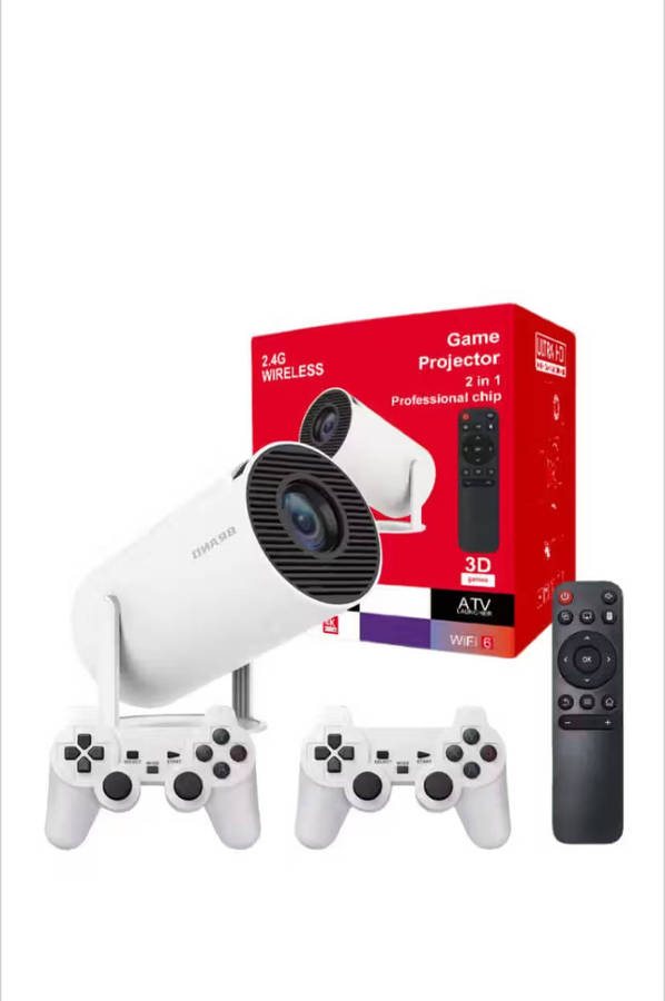 HY300 Game Projector Android 11 System With Wireless Gaming Controller 720P Home Theater