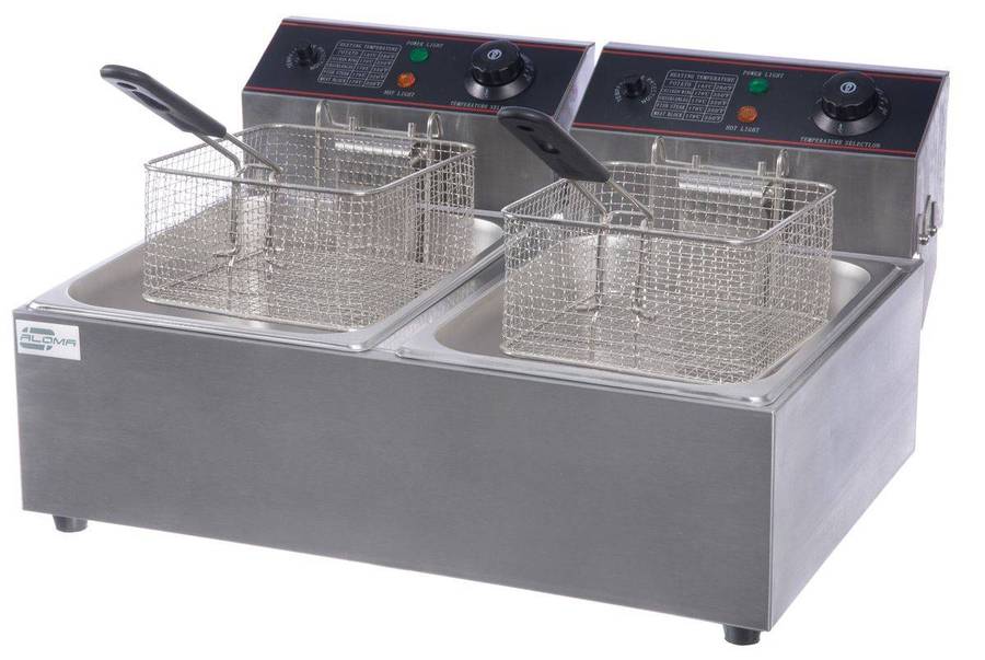 AKANE 6L + 6L Double Pan Deep Fryer Silver