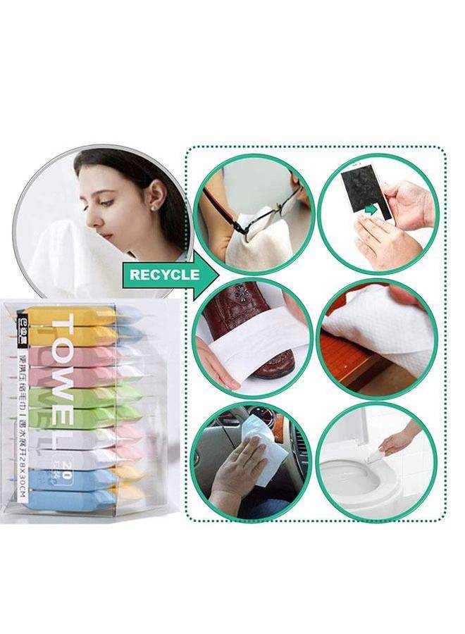 Disposable Compressed Towels Camping or Travel Towels - Pack of 20