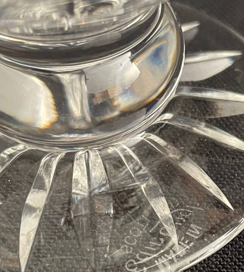 Edinburgh Crystal Hurricane Tea Light Lamp (Crofters Lamp)- Rare Find