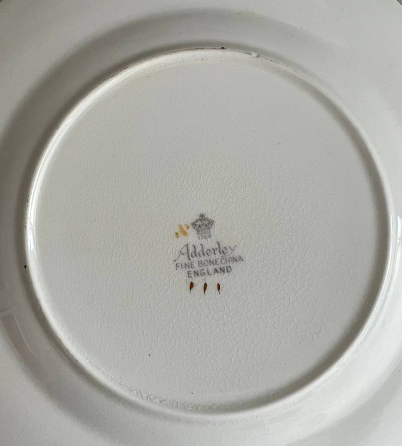 14-Piece Part Tea Service  Adderley Fine Bone China (c. 1947, England)
