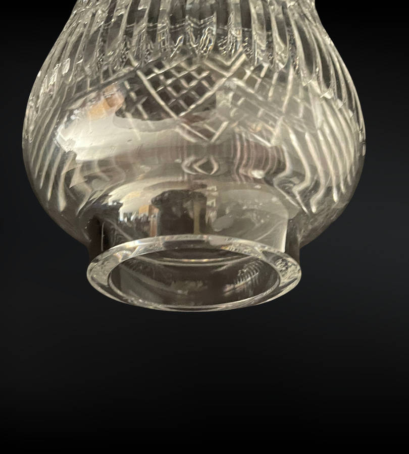 Edinburgh Crystal Hurricane Tea Light Lamp (Crofters Lamp)- Rare Find