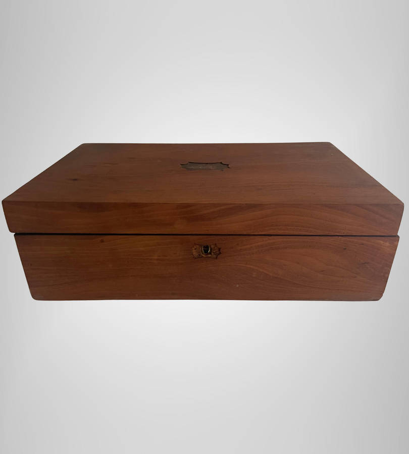 Antique Victorian Mahogany Writing Slope | Lap Desk | Circa 1870 | Restoration Project | No Key