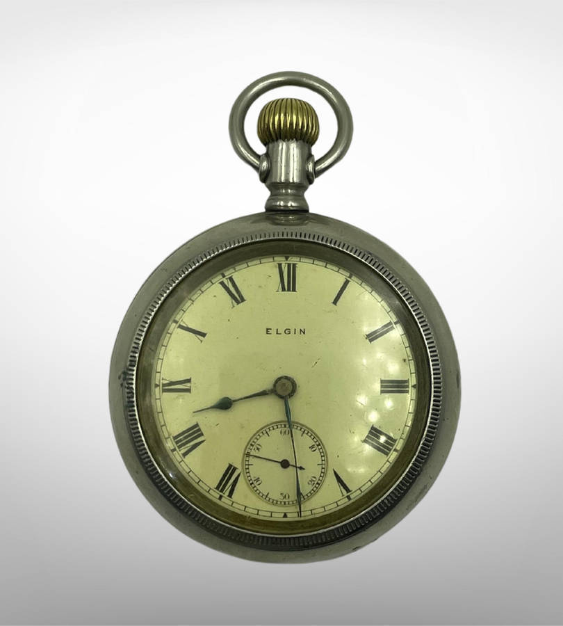 Antique Elgin Pocket Watch  7 Jewels, 1901, Silveroid Case  (Needs Service)