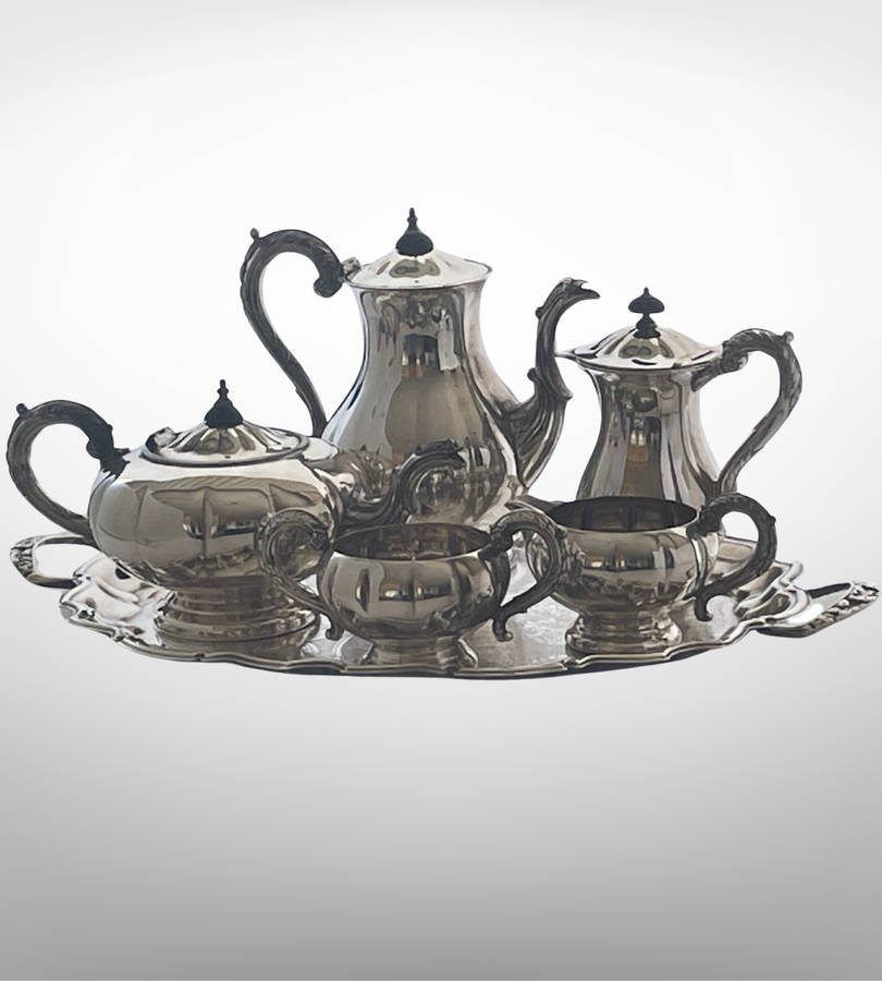 Vintage Marlboro Plate 6-Piece Tea & Coffee Service Set by Morton-Parker Ltd, Canada (1945-1988)