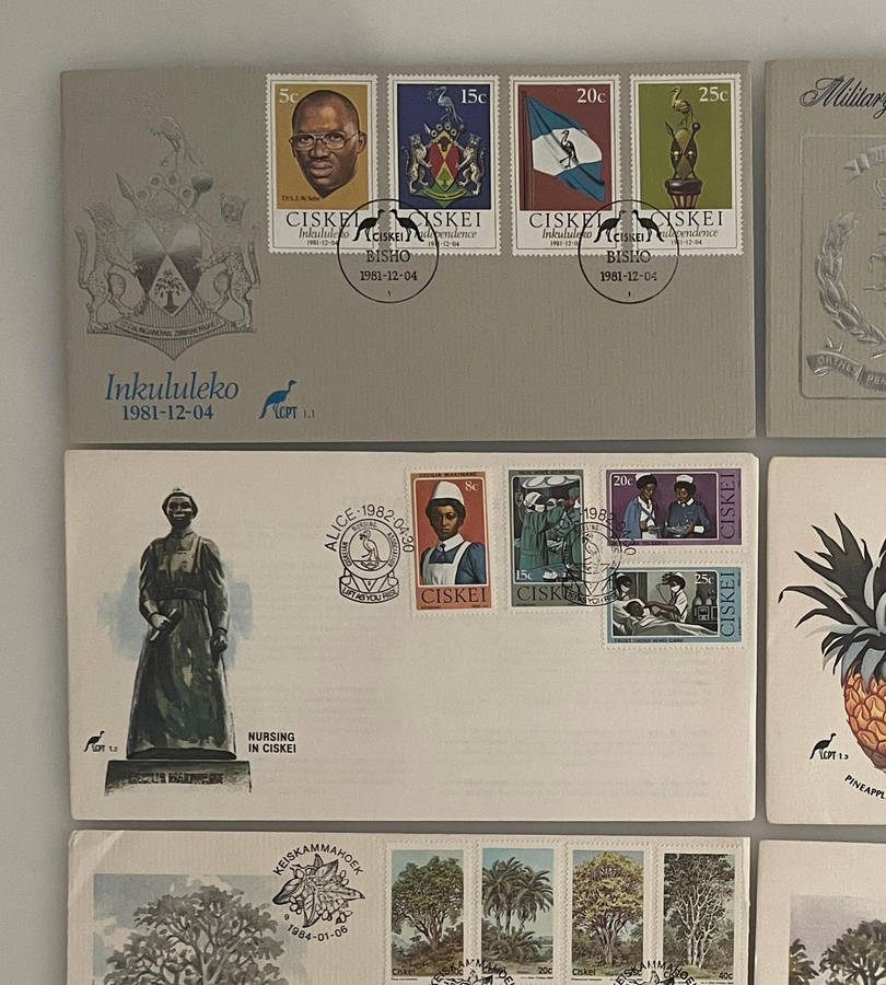 Lot of 8 Ciskei First Day Covers | 1981-1984 | Independence, Military, Nature, Education Themes