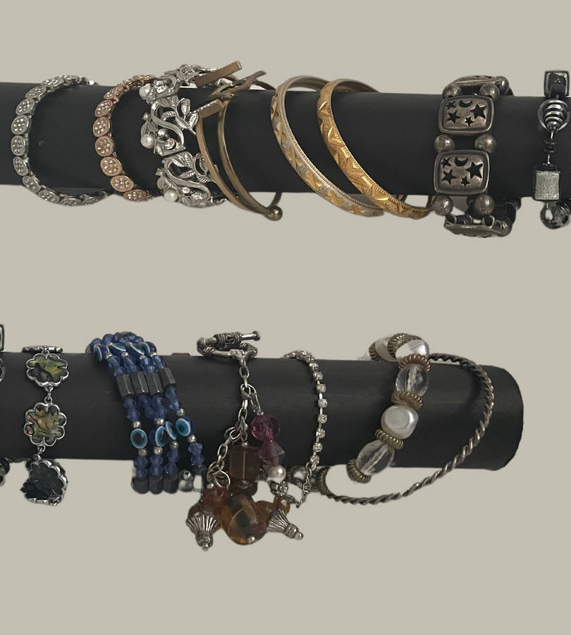 Clearance sale- Bulk Lot of 147+ Costume Jewelry Bracelets & Bangles  Beaded, Cuffs, Plastic