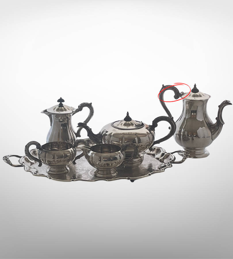 Vintage Marlboro Plate 6-Piece Tea & Coffee Service Set by Morton-Parker Ltd, Canada (1945-1988)