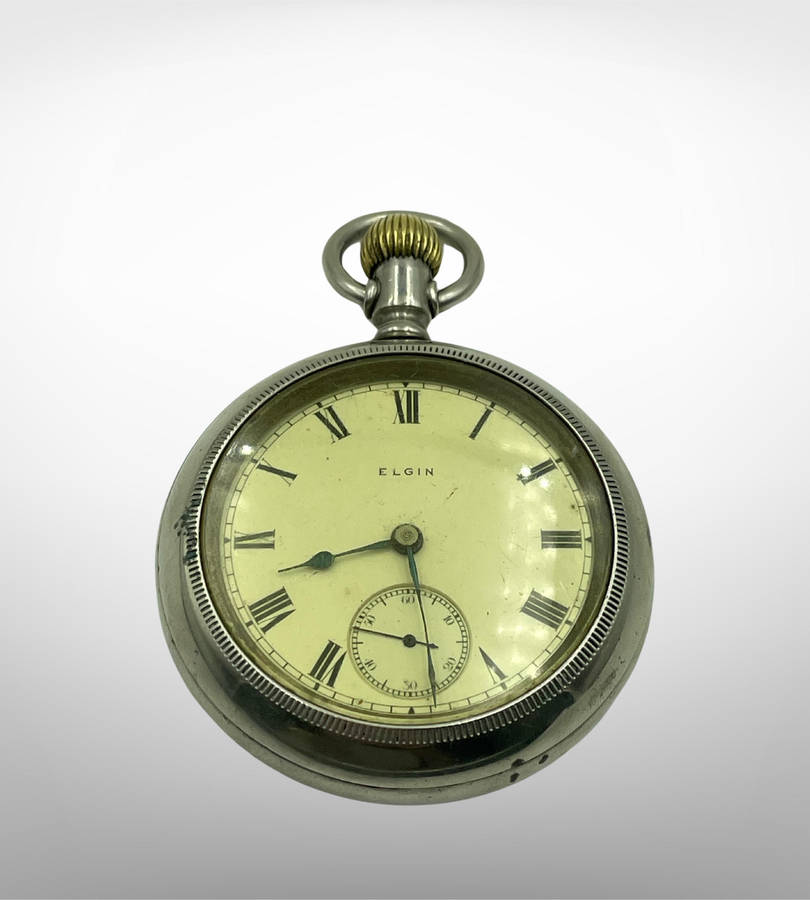 Antique Elgin Pocket Watch  7 Jewels, 1901, Silveroid Case  (Needs Service)
